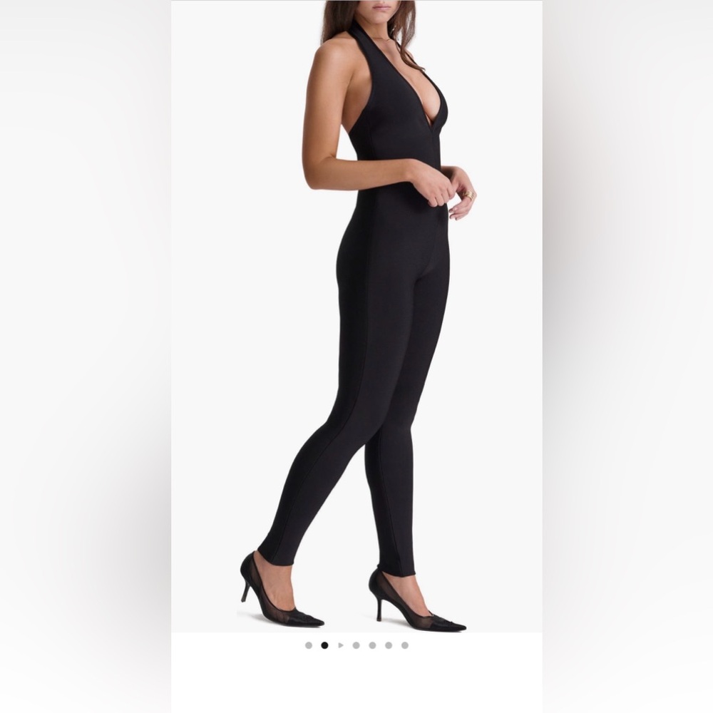 House of CB Anaise Plunge Corset Stretch Bandage Jumpsuit - Picture 3 of 5